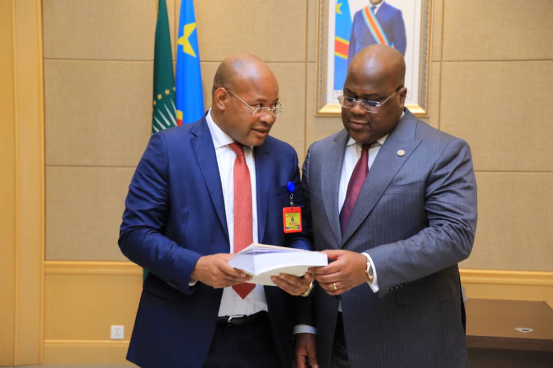 Martin Mulumba Tshitoko avec le Président Tshisekedi